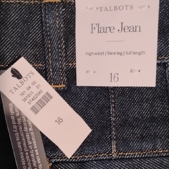 Talbots Daphne Wash High-Rise Flare Jeans - Picture 7 of 13